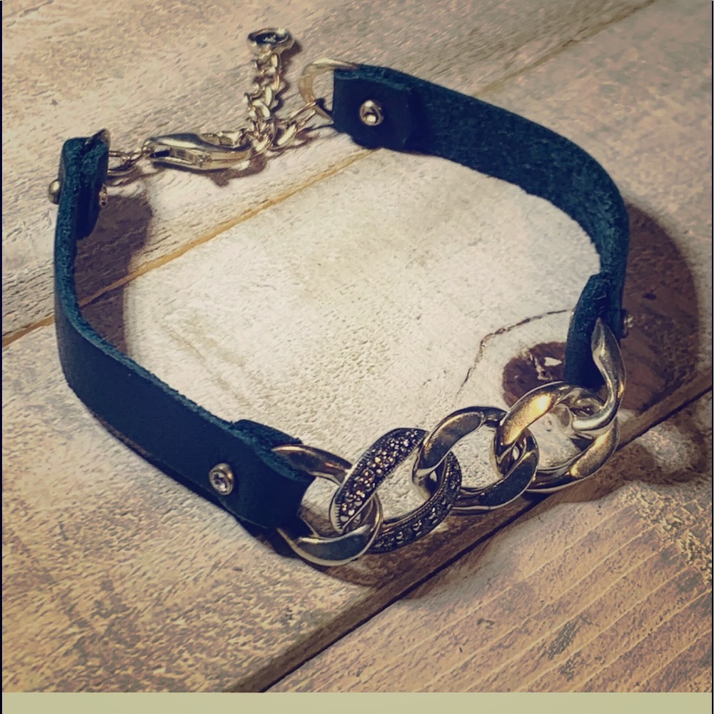 Silpada Sterling Silver and Leather Bracelet